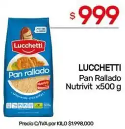 Nini Mayorista Lucchetti pan rallado nutrivit oferta