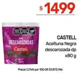 Nini Mayorista Castell aceituna negra descarozada dp oferta