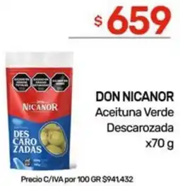 Nini Mayorista Don nicanor aceituna verde descarozada oferta