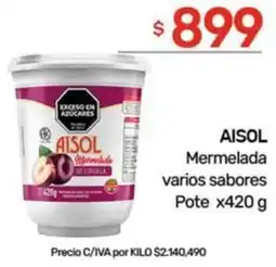 Nini Mayorista Aisol mermelada varios sabores pote oferta