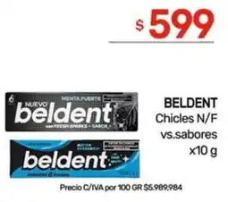 Nini Mayorista Beldent chicles n/f vs.sabores oferta