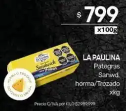 Nini Mayorista La paulina pategras sanwd. horma/trozado oferta