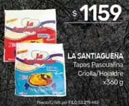 Nini Mayorista La santiaguena tapas pascualina criolla/hojaldre oferta