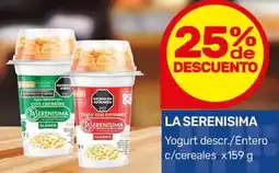 Nini Mayorista La serenisima yogurt descr./entero c/cereales oferta