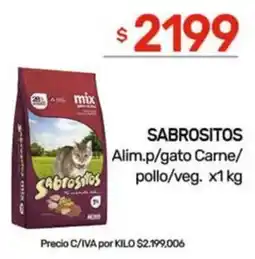 Nini Mayorista Sabrositos alim.p/gato carne/ pollo/veg. oferta