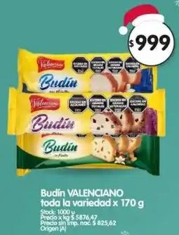 Supermercados Buenos Días Valenciano budín toda la variedad oferta
