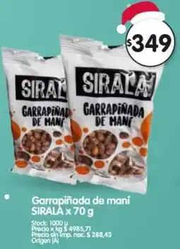 Supermercados Buenos Días Sirala garrapiñada de maní oferta