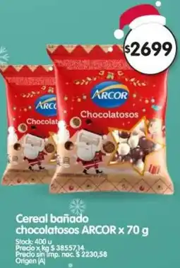 Supermercados Buenos Días Arcor cereal bañado chocolatosos oferta