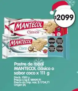 Supermercados Buenos Días Mantecol postre de mani clásico o sabor coco oferta
