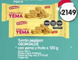 Supermercados Buenos Días Palmesano turrón de maní con miel oferta