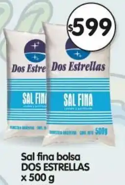 Supermercados Buenos Días Dos estrellas sal fina bolsa oferta