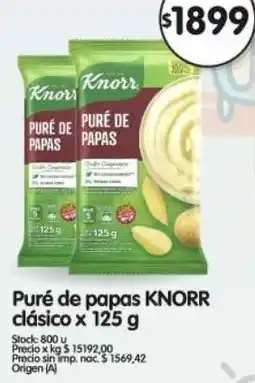 Supermercados Buenos Días Knorr puré de papas clásico oferta