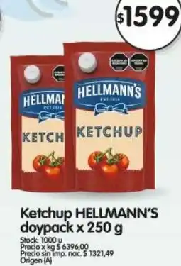 Supermercados Buenos Días Hellmann's ketchup doypack oferta