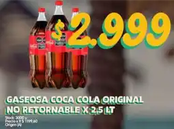 Supermercados Buenos Días Gaseosa coca cola original no retornable oferta