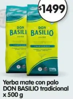 Supermercados Buenos Días Don basilio yerba mate con palo tradicional oferta
