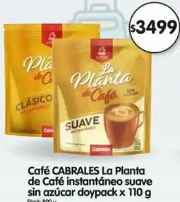 Supermercados Buenos Días Cabrales café la planta de café instantáneo suave sin azúcar doypack oferta