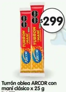 Supermercados Buenos Días Arcor turrón oblea con maní clásico oferta