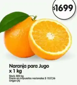 Supermercados Buenos Días Naranja para jugo oferta