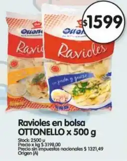Supermercados Buenos Días Ottonello ravioles en bolsa oferta