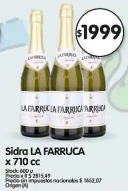 Supermercados Buenos Días La farruca sidra oferta
