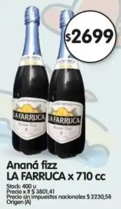 Supermercados Buenos Días La farruca ananá fizz oferta