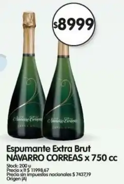 Supermercados Buenos Días Navarro correas espumante extra brut oferta