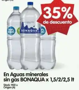 Supermercados Buenos Días Bonaqua en aguas minerales sin gas oferta