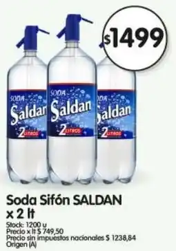 Supermercados Buenos Días Saldan soda sifón oferta