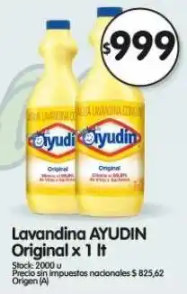 Supermercados Buenos Días Ayudin lavandina original oferta