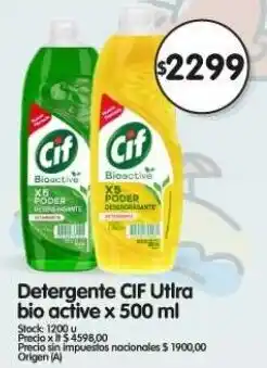 Supermercados Buenos Días Cif utira detergente bio active oferta