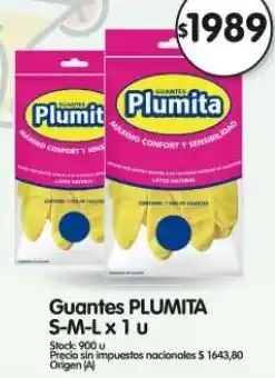 Supermercados Buenos Días Plumita guantes oferta