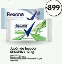 Supermercados Buenos Días Rexona jabón de tocador oferta