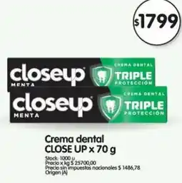 Supermercados Buenos Días Close up crema dental oferta