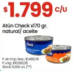 Changomas Check atún natural/ aceite oferta