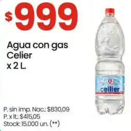 Changomas Celier agua con gas oferta