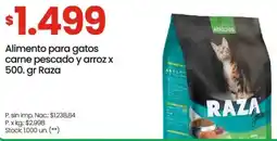 Changomas Raza alimento para gatos carne pescado y arroz oferta