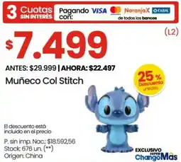 Changomas Muñeco col stitch oferta