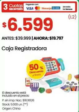 Changomas Caja registradora oferta