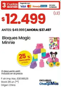 Changomas Bloques magic minnie oferta