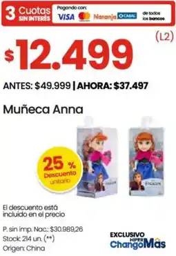 Changomas Muñeca anna oferta