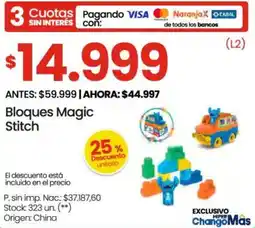 Changomas Bloques magic stitch oferta