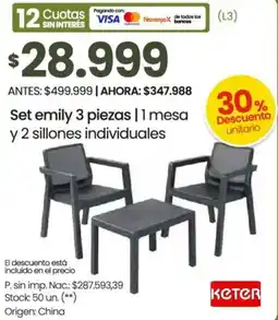 Changomas Set emily oferta