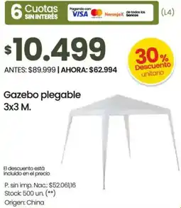 Changomas Gazebo plegable oferta