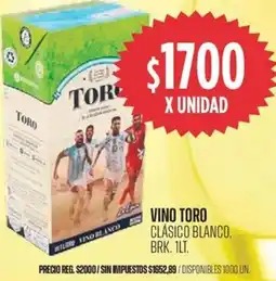 Supermercados Vea Toro vino clásico blanco brk oferta