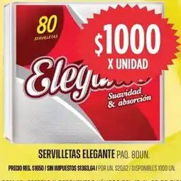Supermercados Vea Elegante servilletas paq. oferta
