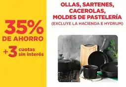 Supermercados Vea Ollas, sartenes, cacerolas, moldes de pastelería oferta