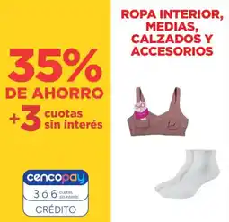 Supermercados Vea Ropa interior, medias, calzados y accesorios oferta