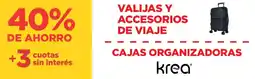 Supermercados Vea Krea valijas y accesorios de viaje oferta