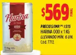 Supermercados Yaguar Harina 000 oferta
