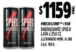 Supermercados Yaguar Speed energizante lata oferta